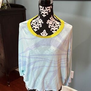 BUCKETLIST Light Blue and Purple Top